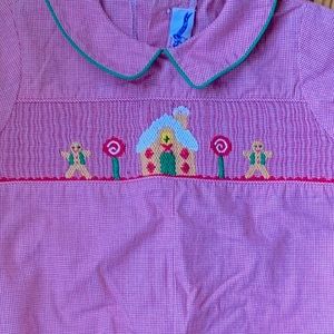 Silly Goose Christmas smocked shortsleeved longall